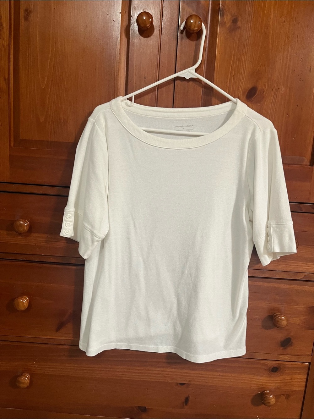 Christopher & Banks Button-Tab Tee - XL